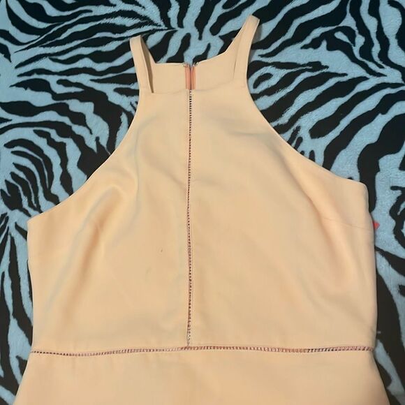 Elizabeth & James - Light Orange Sleeveless Racerback Sheath Mini Dress Sz 10 - Picture 3 of 10